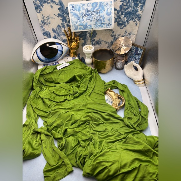 🆕 RAT & BOA 🧿 NWOT Octavia Long Sleeve Column Maxi Dress, Green - Sz XL US 10 - Picture 3 of 16